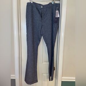 NYDJ Blue Striped Trousers